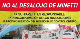 TODO APOIO AOS TRABALHADORES DO MOINHO MINETTI!