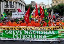 Petroleiros fazem greve histórica