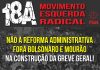 Nota do Movimento Esquerda Radical convocando o 18A