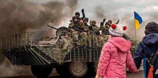 OTAN e Rússia tirem as mãos da Ucrânia, pela livre autodeterminação do povo ucraniano