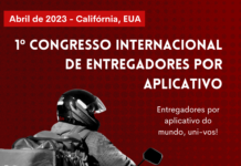 O Primeiro Congresso Internacional de Trabalhadores por Aplicativos será realizado nos EUA