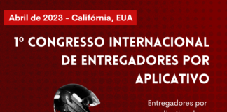 O Primeiro Congresso Internacional de Trabalhadores por Aplicativos será realizado nos EUA