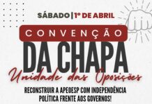 Venham todes à Convenção da Chapa Unidade das Oposições!