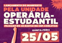 Pela unidade operária-estudantil