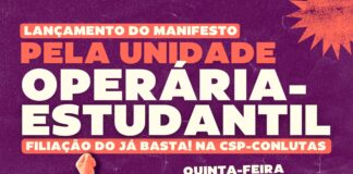 Pela unidade operária-estudantil